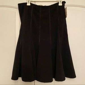 Black midi circle skirt